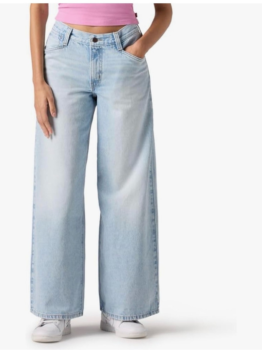 Levi’s Premium Baggy Dad Wide Leg Jeans, Light Wash, Size 26, Like New